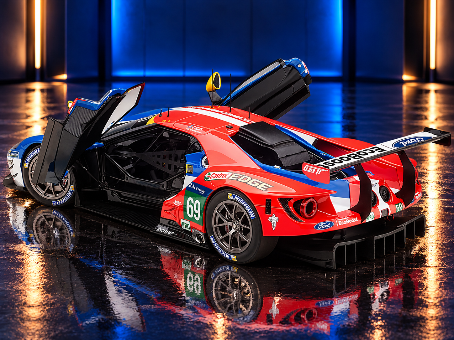 Ford GT #69 Ryan Briscoe - Richard Westbrook - Scott Dixon "Ford Chip Ganassi Team USA" 24H Le Mans (2016) — Autoart 1:18 collector model